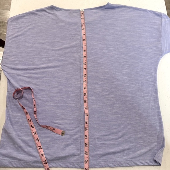 Chico's Shirt Polyester Rayon Periwinkle 3/4 Sleeves Women’s Size 12 (Chico’s 2) - Picture 5 of 11